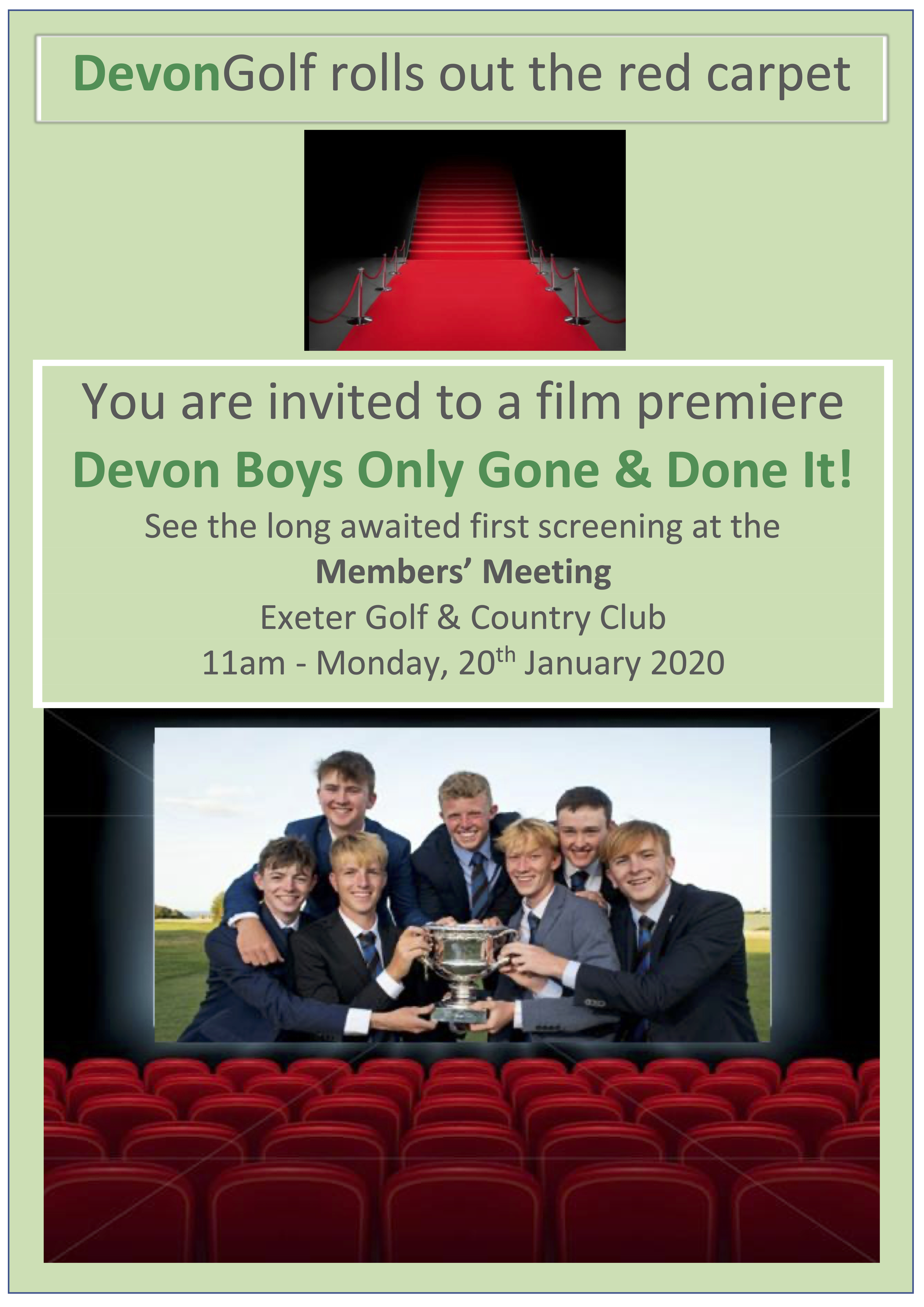 Film Premiere At Members Meeting Devongolf